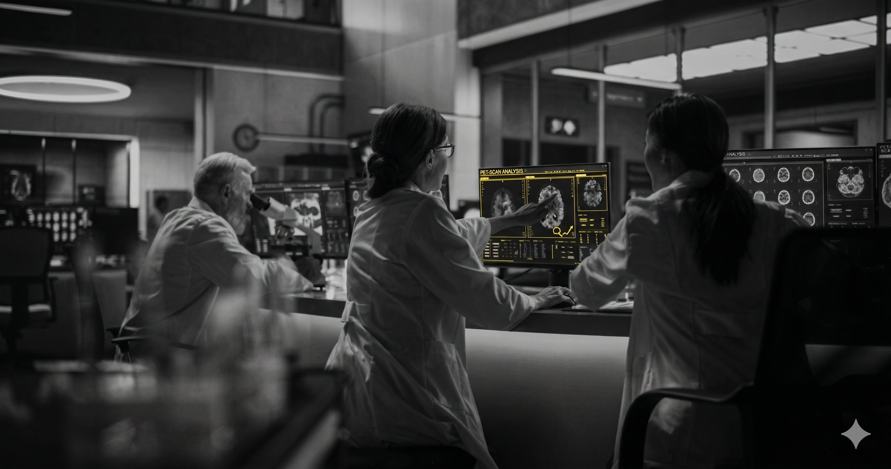 agência de IA e marketing para hospitais — equipe médica com tecnologia e presença digital hospitalar